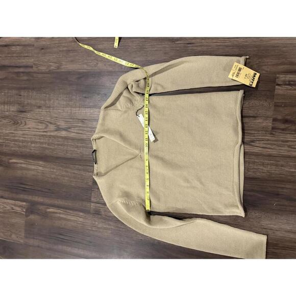 NWT vintage John Patrick Cotton Sweater made in Hong Kong tan sz m - Picture 2 of 6